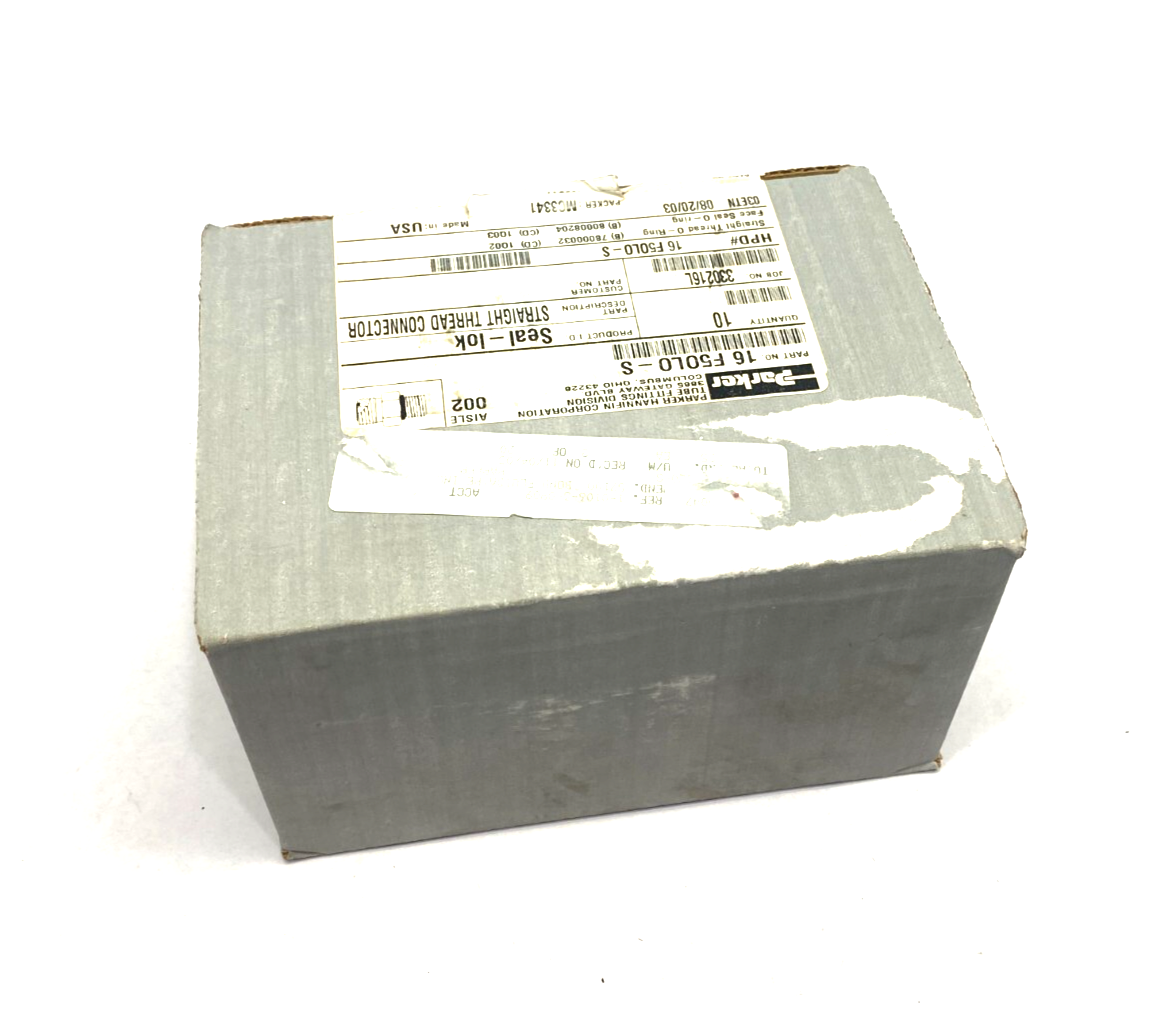 Parker 16 F5OLO-S Seal Lok ORFS Straight Threaded Connector Male BOX OF 10 - Maverick Industrial Sales
