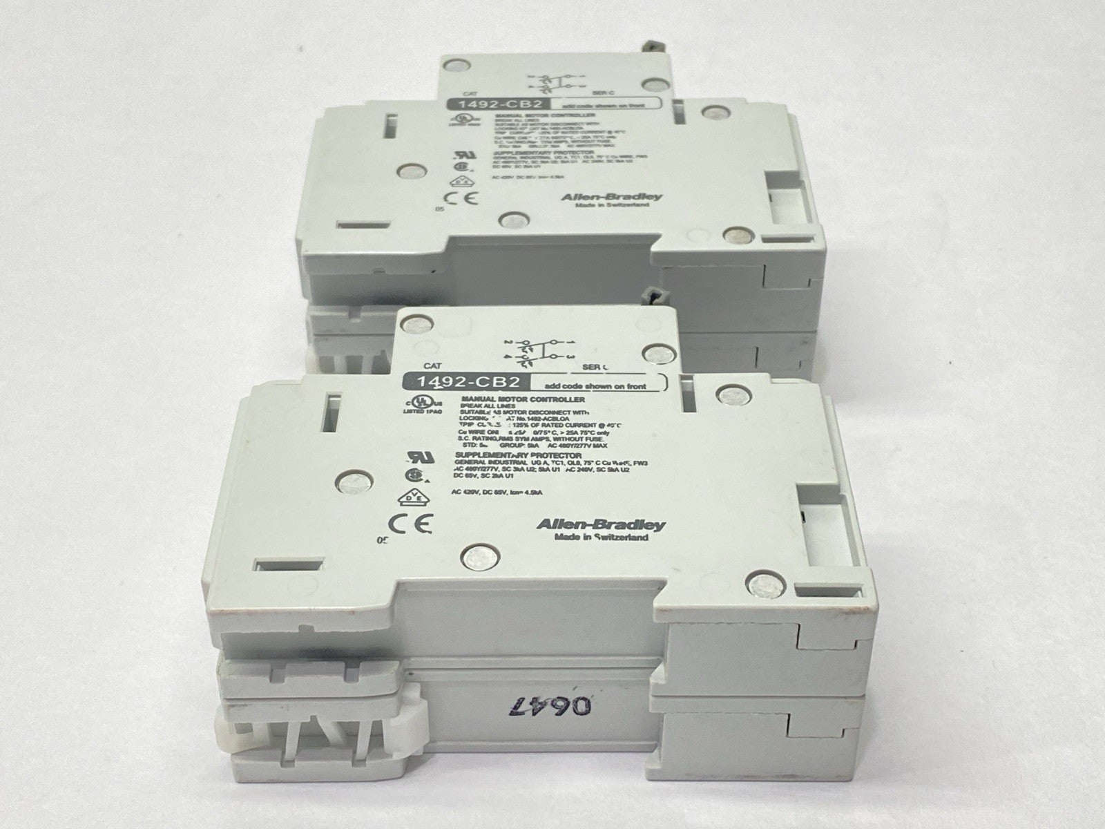 Allen Bradley 1492-CB2G050 Circuit Breaker 2-Pole 5A 480Y/277V 1.5HP LOT OF 2 - Maverick Industrial Sales