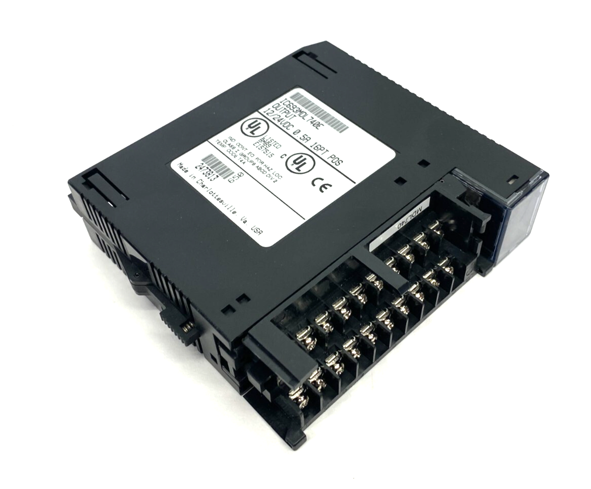 GE Fanuc IC693MDL740E 16-Point Digital Output Module 12/24VDC MISSING COVER - Maverick Industrial Sales