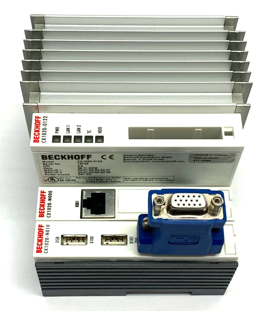 Beckhoff CX1020-0122 Basic CPU Module Windows Embedded X11-15305 w/ CX1020-N010 - Maverick Industrial Sales