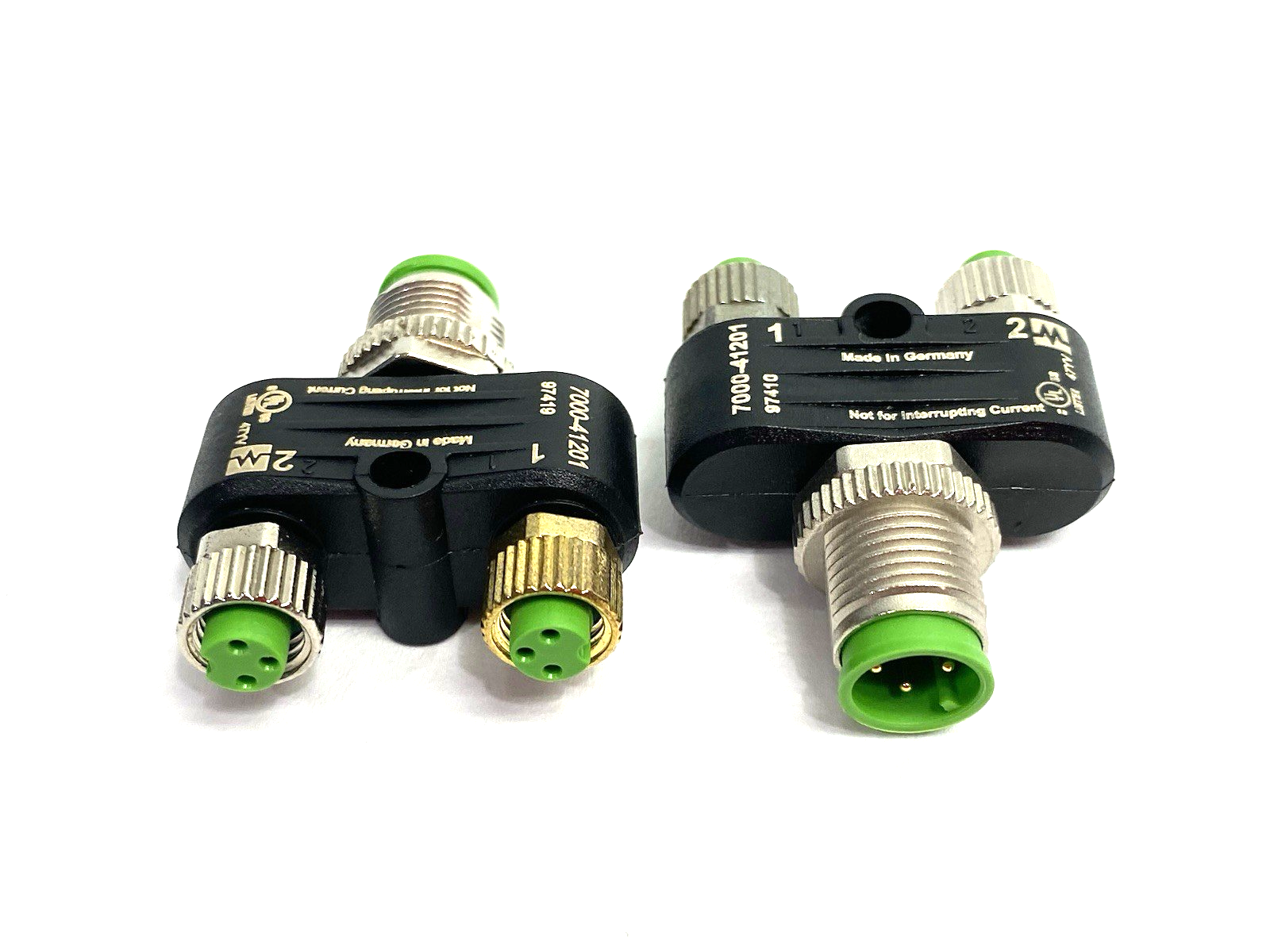 7000-41201-0000000 | Murrelektronik T-Coupler M12 male / 2x M8 female LOT OF 2 - Used - Maverick Industrial Sales
