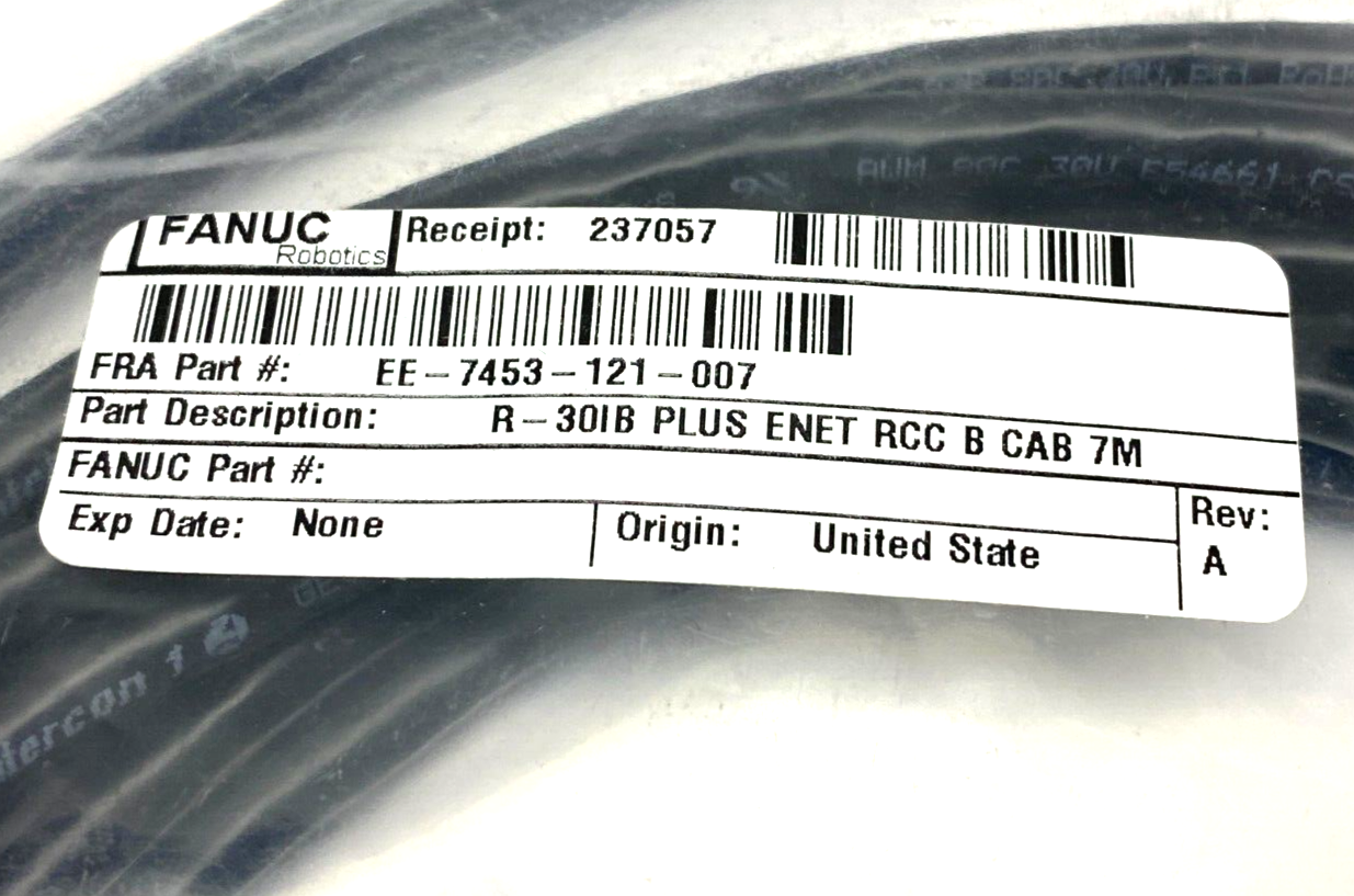 Fanuc EE-7453-121-007 Rev A R-30IB Plus Ethernet Robot Control Cable 7m Length - Maverick Industrial Sales