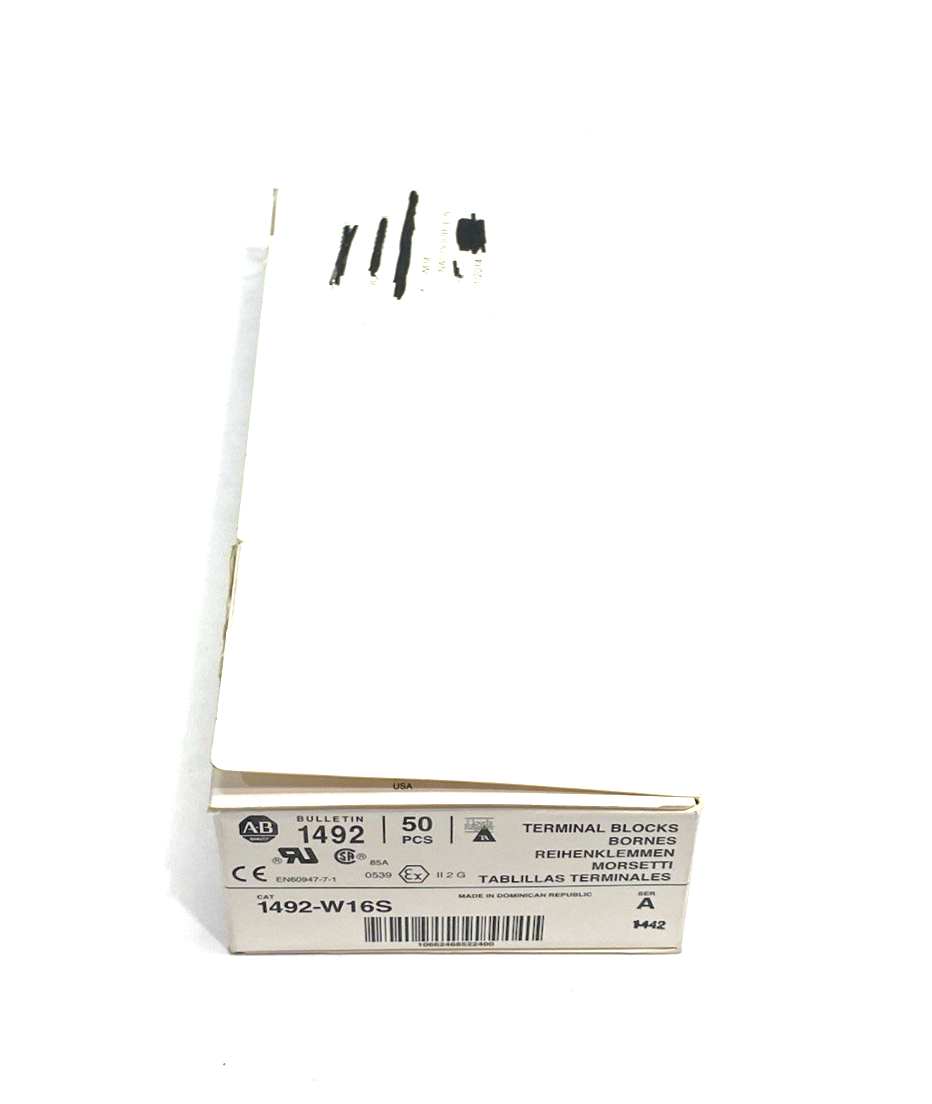 1492-W16S | Allen Bradley Ser. A Terminal Blocks, Space-Saver, Gray, PKG OF 50 - New – Open box - Maverick Industrial Sales