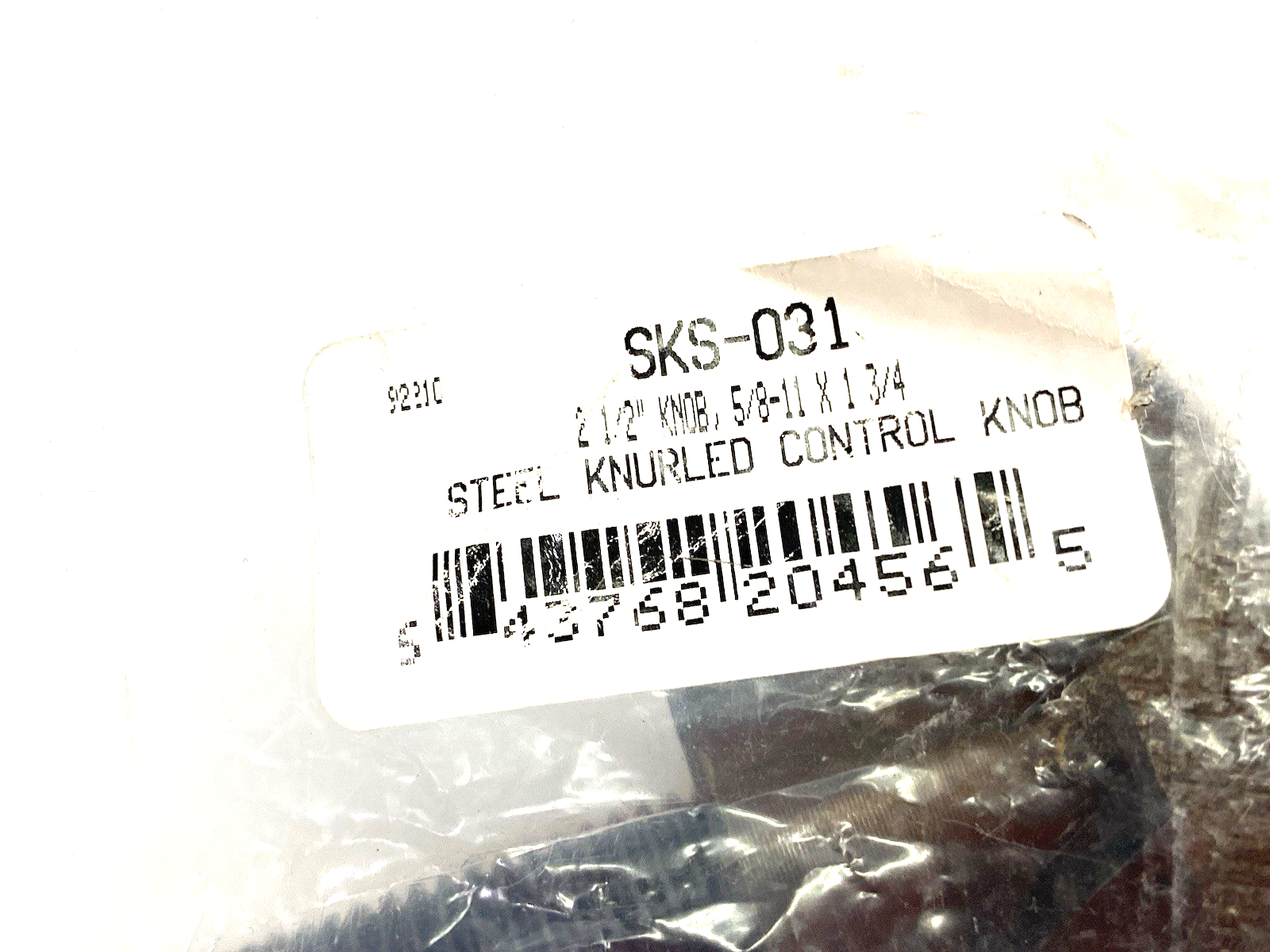 SKS-031 | Gibraltar 2-1/2" Head, Knurled Knob Threaded Stem, Steel 40611352 - New - Maverick Industrial Sales