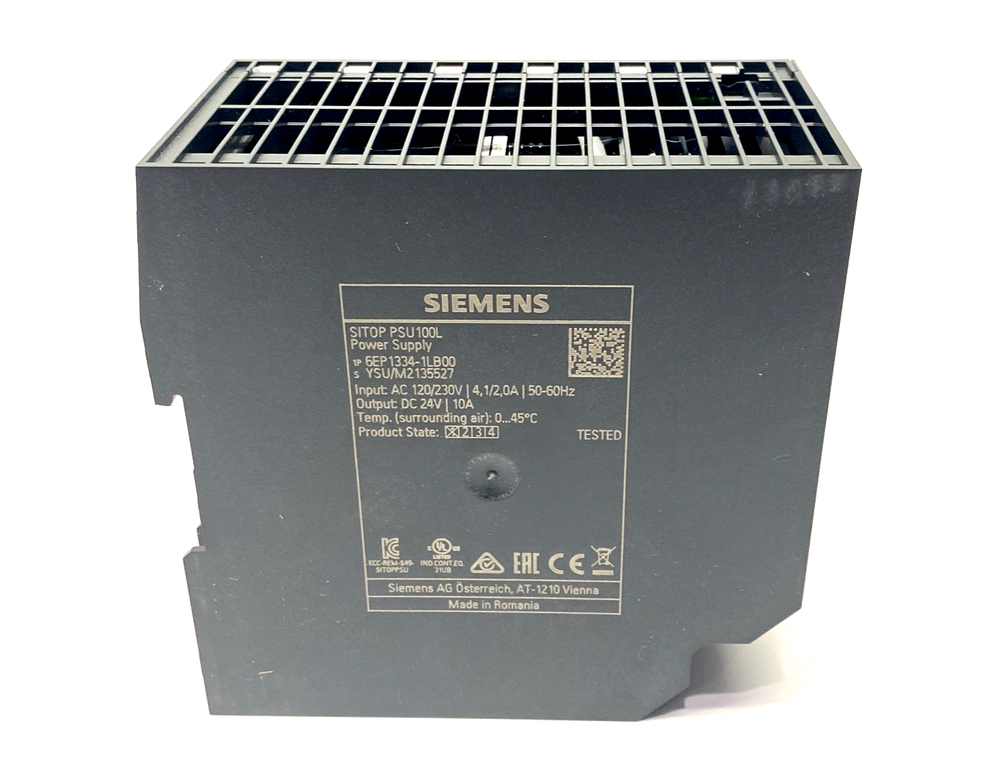 Siemens 6EP1334-1LB00 Power Supply 120/230VAC 4.1/2.0A 24VDC 10A - Maverick Industrial Sales