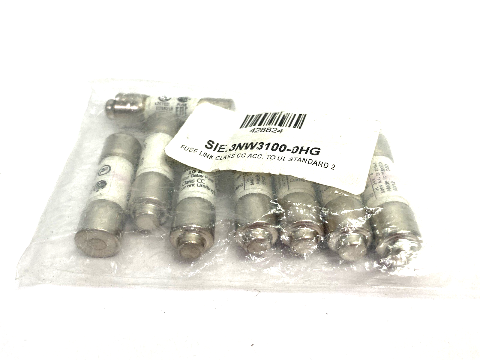 3NW3100-0HG | Siemens Cylindrical Class CC Fuse Slow-Blow 10A LOT OF 8 - New – Open box - Maverick Industrial Sales