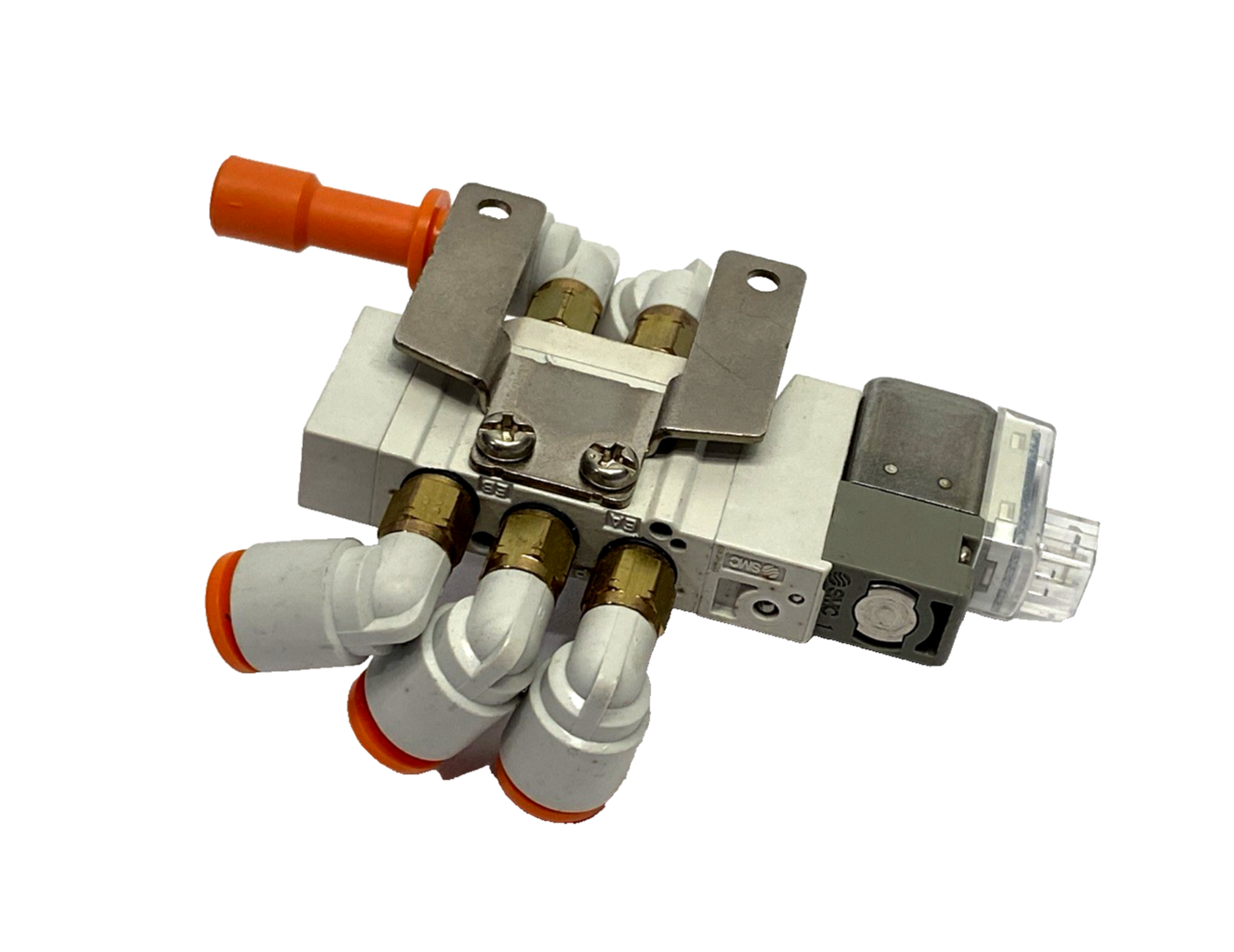 SY3120-5LZ-M5-F2 | SMC Solenoid Valve 2-Pos. Single M5 Ports w/ Bracket - Used - Maverick Industrial Sales