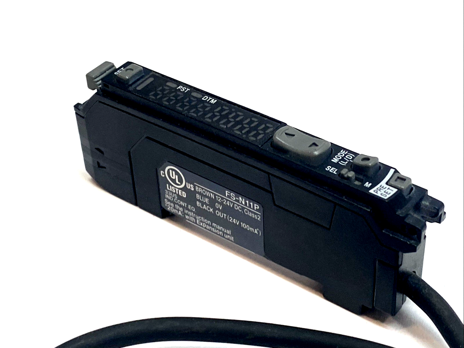 FS-N11P | Keyence Fiber Optic Amplifier Main Unit MISSING COVER - Used - Maverick Industrial Sales