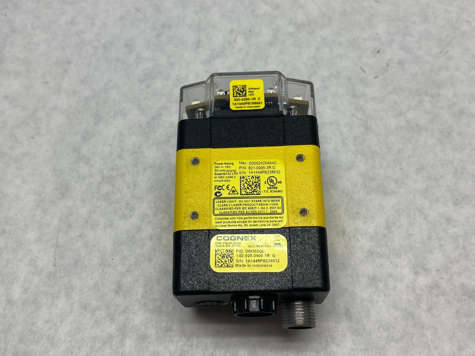 Cognex DM303QL DataMan Fixed Mount Barcode Reader 825-0400-1R w/ 820-0290-1R - Used - Maverick Industrial Sales