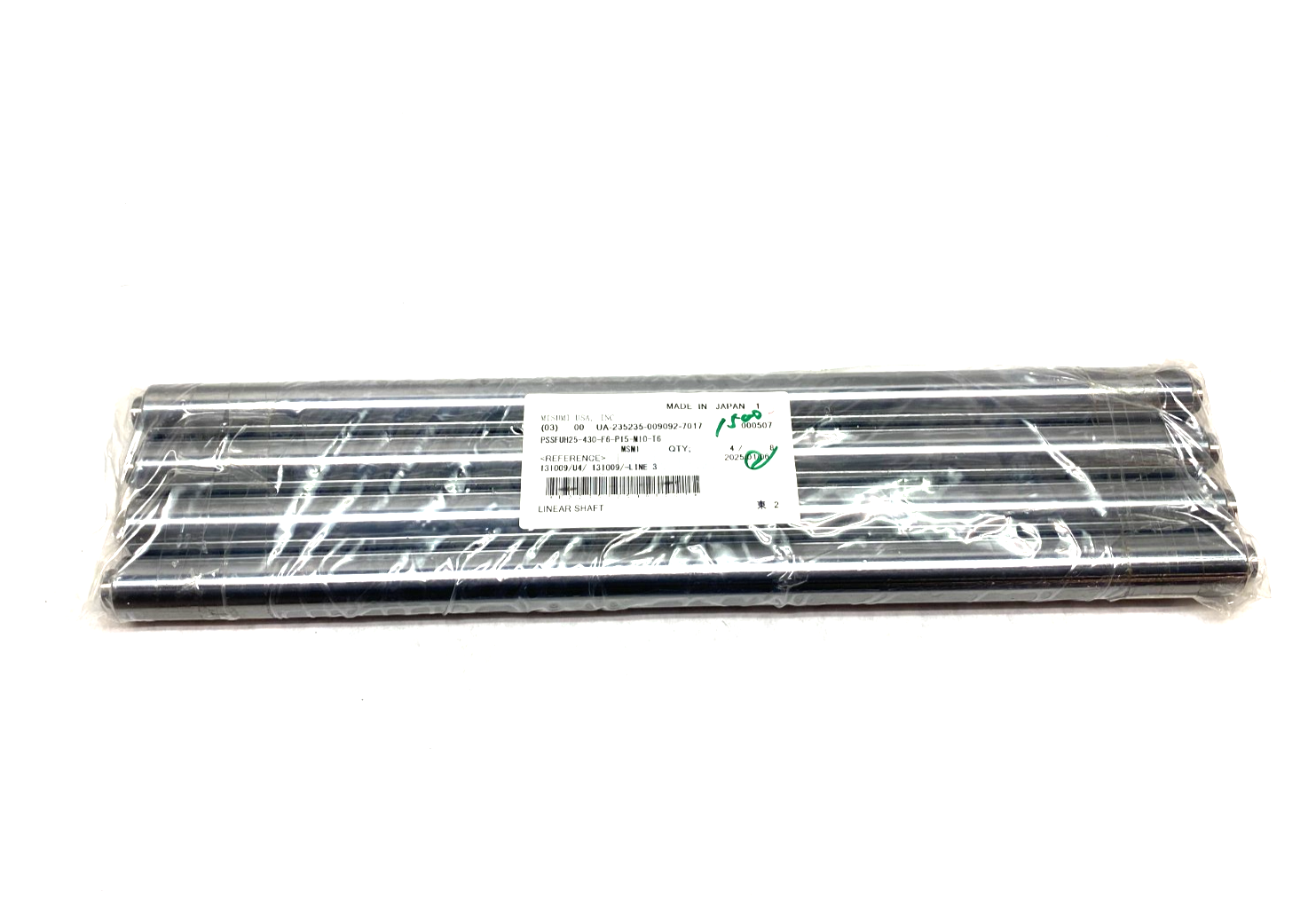 PSSFUH25-430-F6-P15-M10-T6 | MiSUMi Precision Linear Shaft, Stepped Ends PKG OF 4 - New - Maverick Industrial Sales