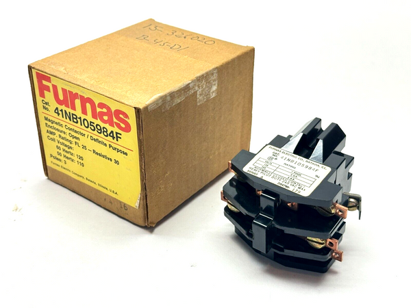 Furnas 41NB105984F Ser A Magnetic Contactor 3-Pole 2/3HP 120/240V - Maverick Industrial Sales