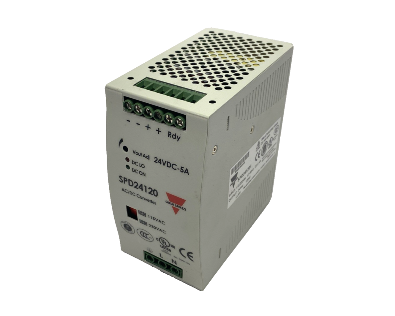SPD241201 | Carlo Gavazzi Power Supply 115/230VAC 24VDC 120W SPD24120 - Used - Maverick Industrial Sales