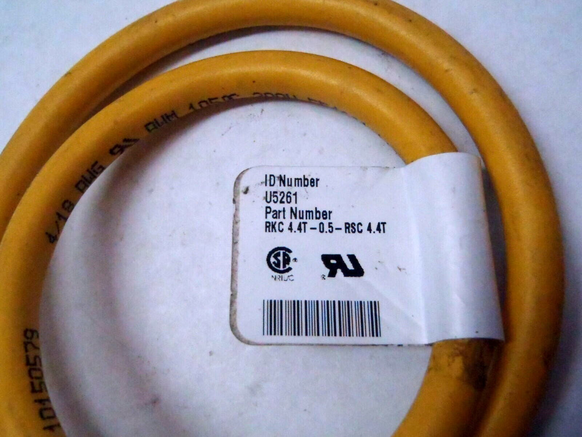 RKC 4.4T-0.5-RSC 4.4T | Turck EuroFast Cable Cordset Assembly U5261 - Used - Maverick Industrial Sales
