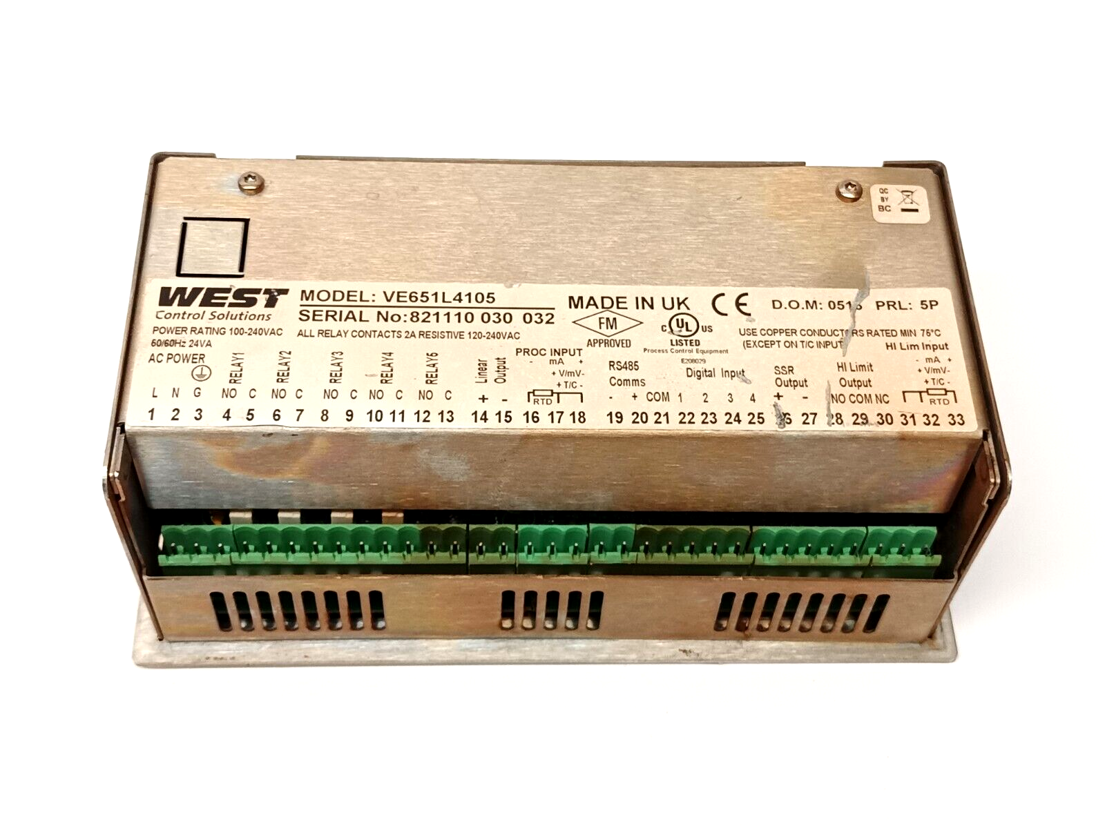 West Control Solutions VE651L4105 Protocol 3 Temperature Controller - Maverick Industrial Sales