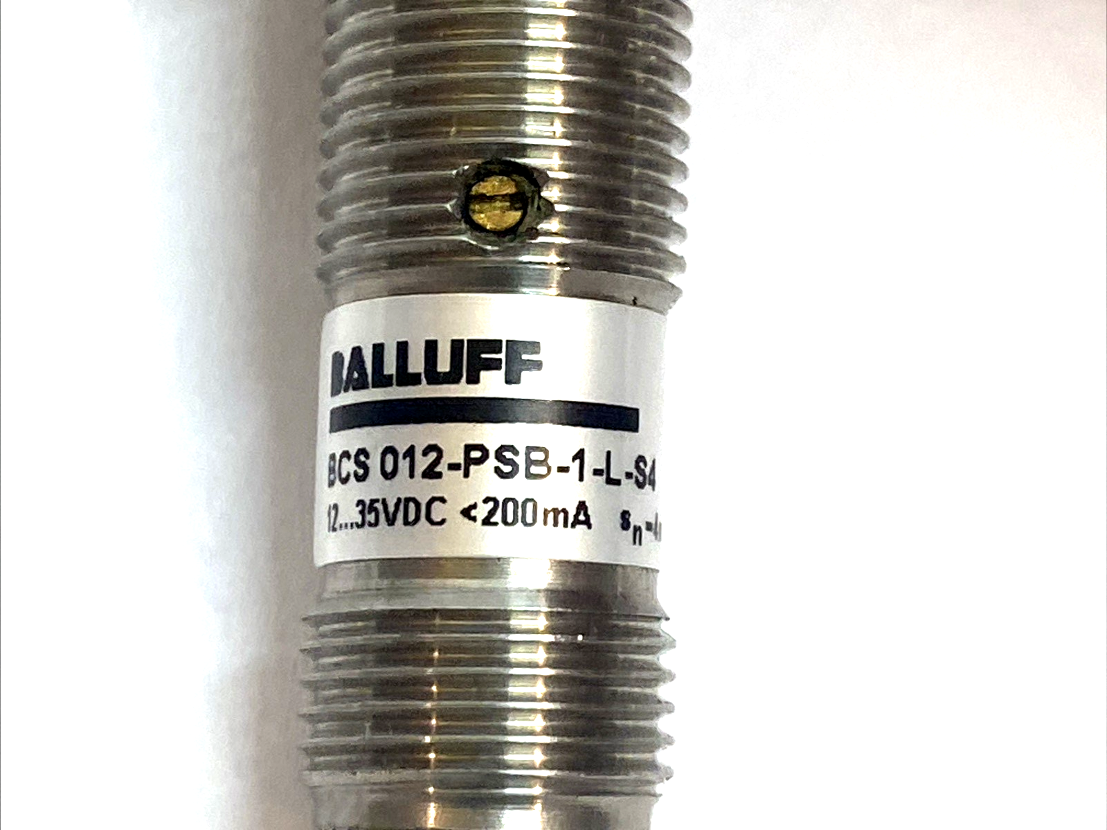 BCS 012-PSB-1-L-S4 | Balluff Capacitive Sensor Cylindrical M12 House Sn = 4mm - Used - Maverick Industrial Sales