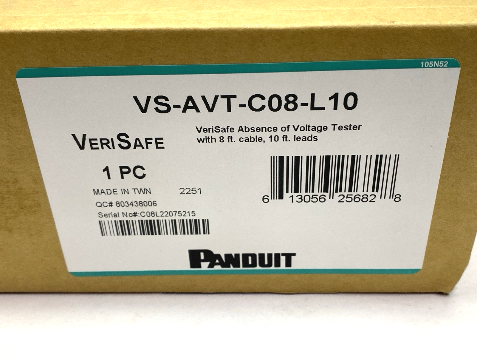 VS-AVT-C08-L10 | Panduit VeriSafe 1.0 Absence of Voltage Tester 8' System Cable - New – Open box - Maverick Industrial Sales