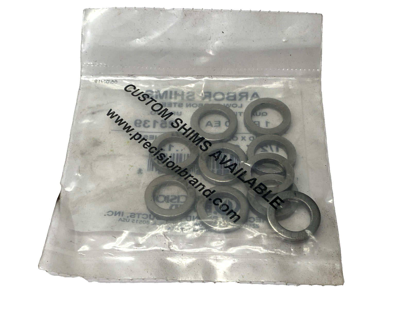 Precision Brand 25139 Arbor Shims 1/2" x 3/4" .125 Thickness PACKAGE OF 10 - Maverick Industrial Sales