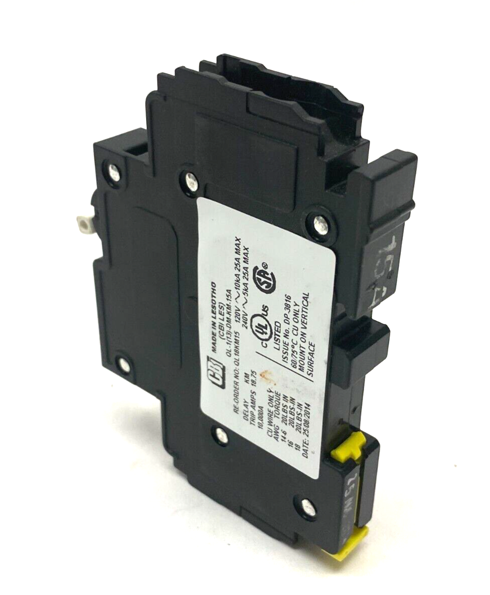CBI QL18KM15 Circuit Breaker 1-Pole 15A QL-1(13)-DM-KM-15A - Maverick Industrial Sales