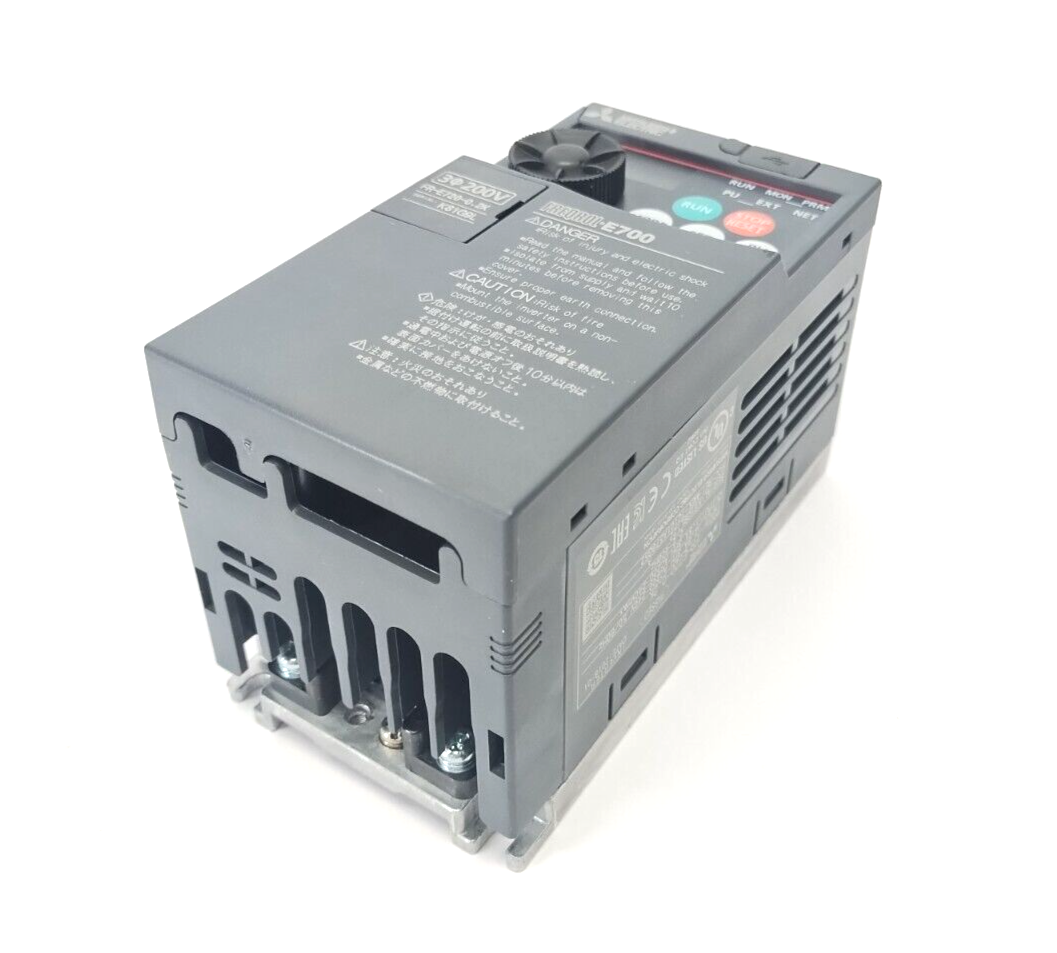 Mitsubishi FR-E720-0.2K Variable Frequency Drive 3PH 1/4HP 220/230VAC 0.2kW - Maverick Industrial Sales