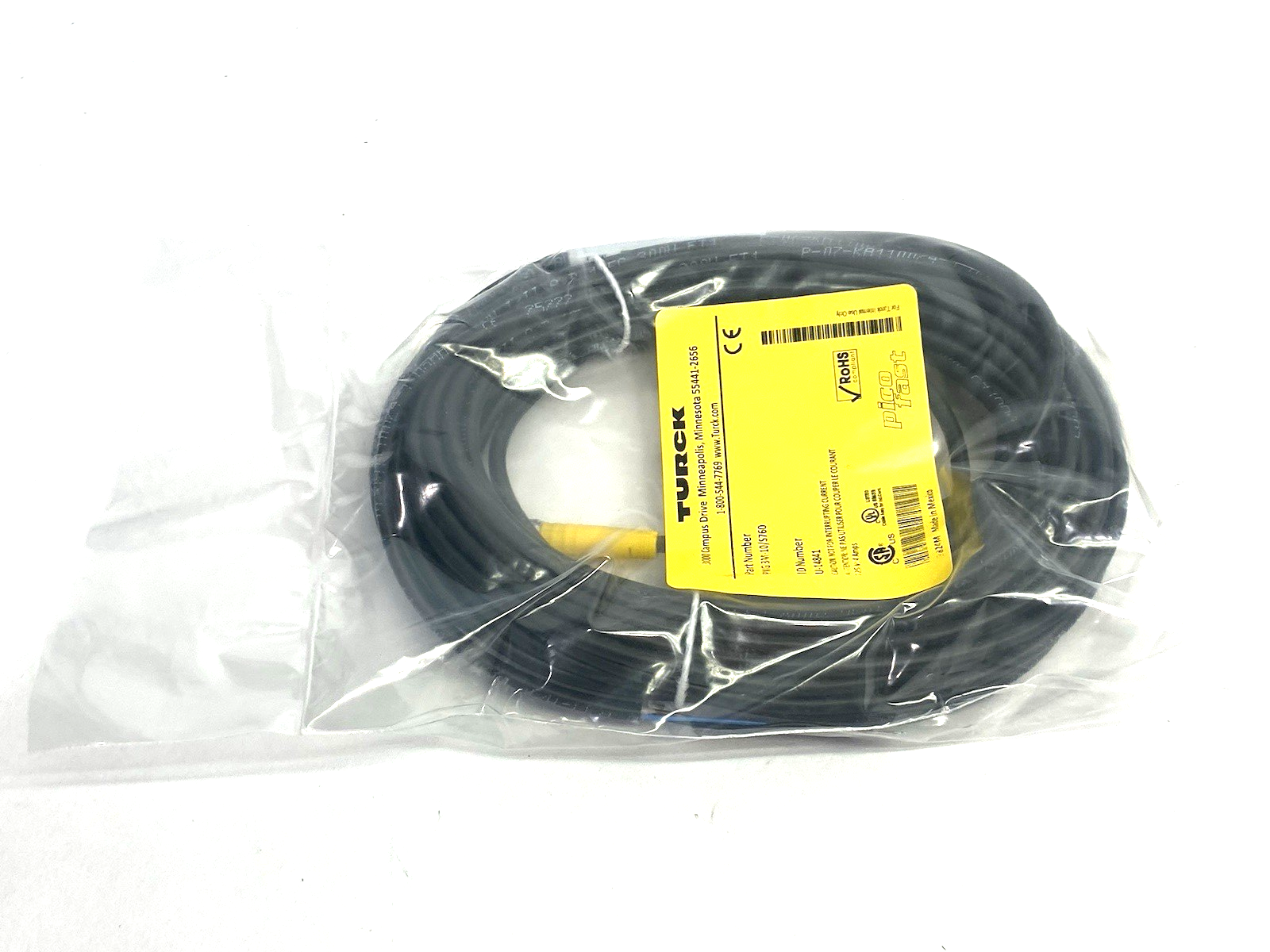 Turck PKG 3M-10/S760 picofast Connection Cable Single Ended M8 3-Pin U-14841 - Maverick Industrial Sales
