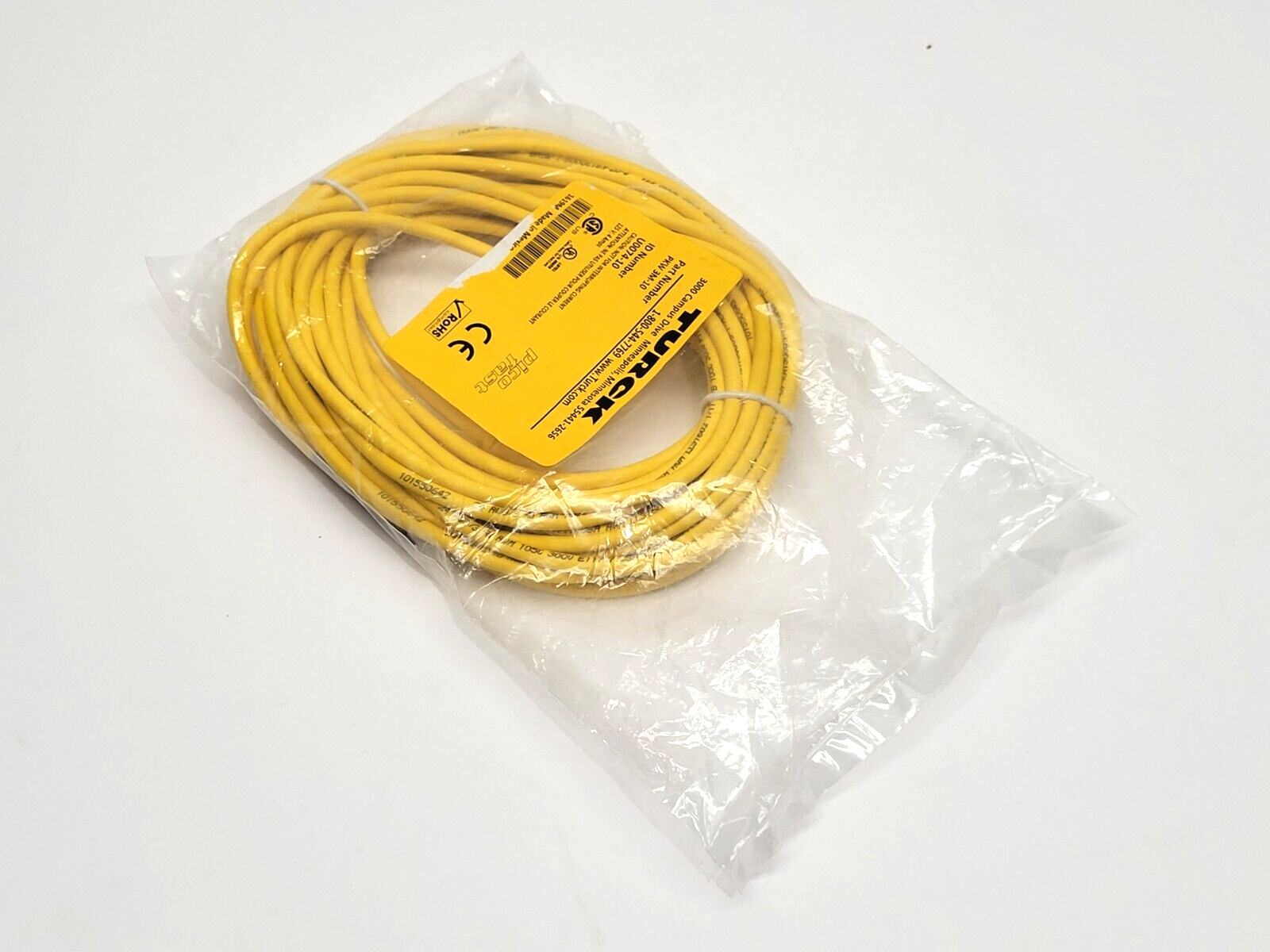 Turck PKW 3M-10 Actuator and Sensor Cordset F M8 U0074-10 - Maverick Industrial Sales