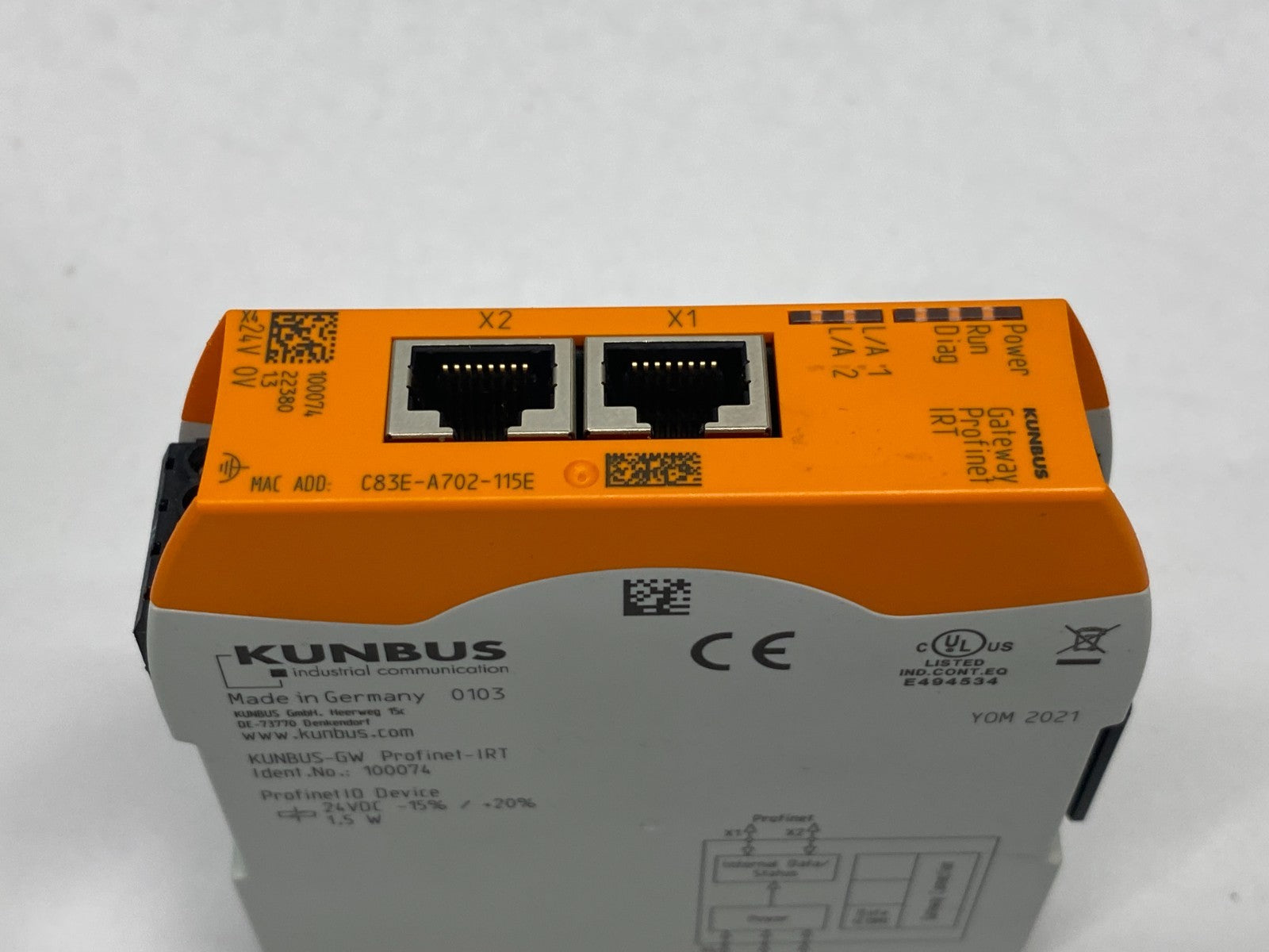 Kunbus 100074 RevPi Gate PROFINET IRT Expansion Module KUNBUS-GW - Maverick Industrial Sales