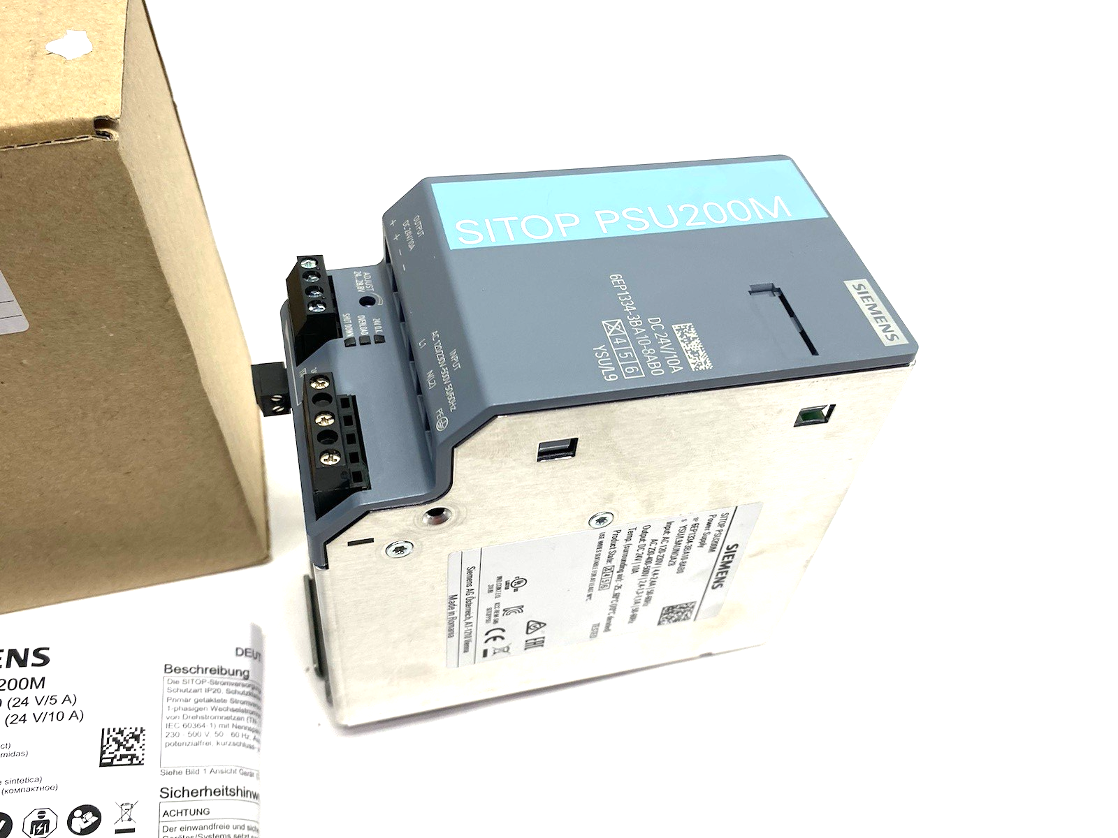 6EP1334-3BA10-8AB0 | Siemens SITOP PSU200M plus Stabilized Power Supply 10A - New – Open box - Maverick Industrial Sales