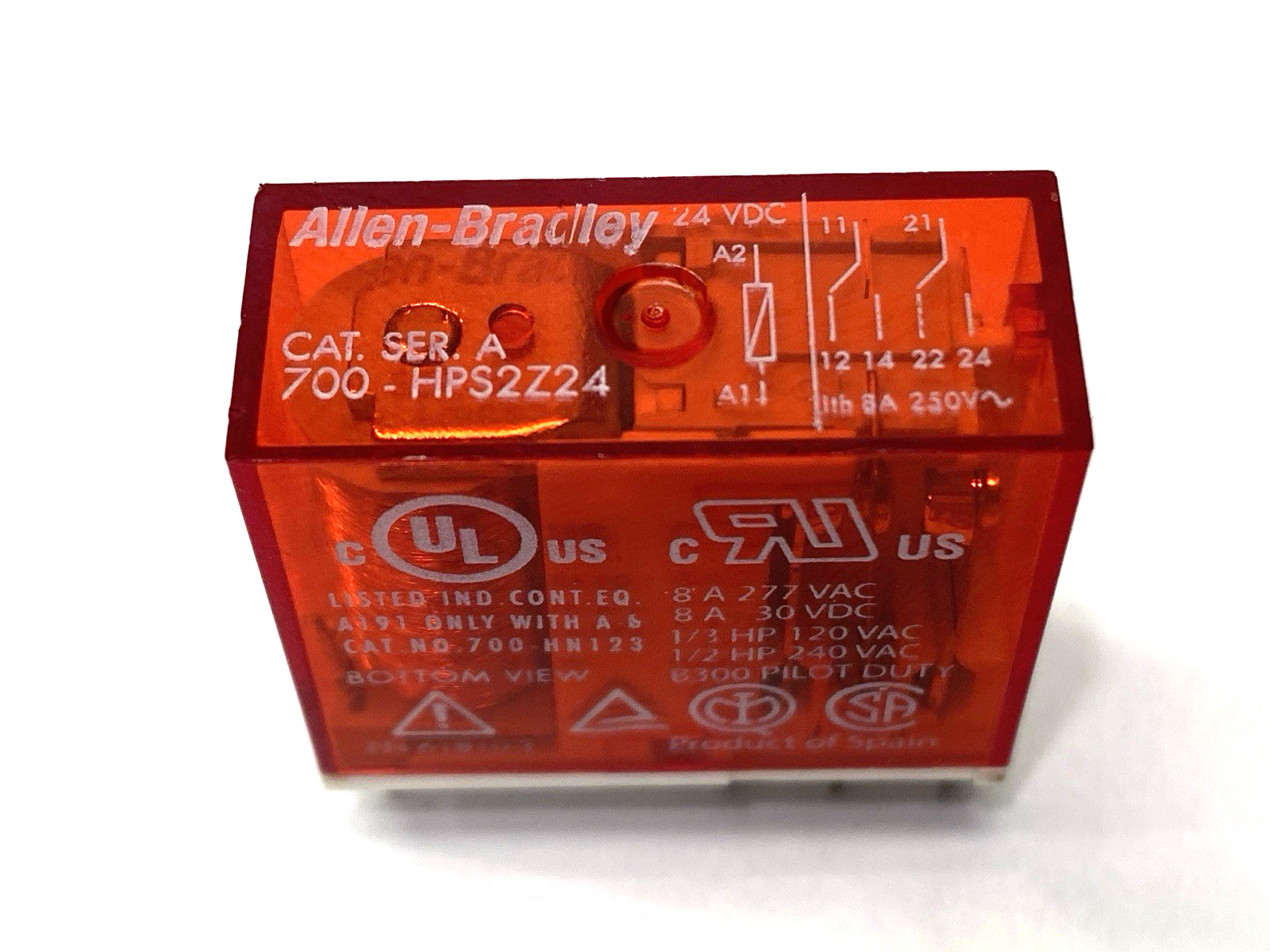 Allen Bradley 700-HPS2Z24 Safety Control Relay 277VAC 8A Ser. A - Maverick Industrial Sales