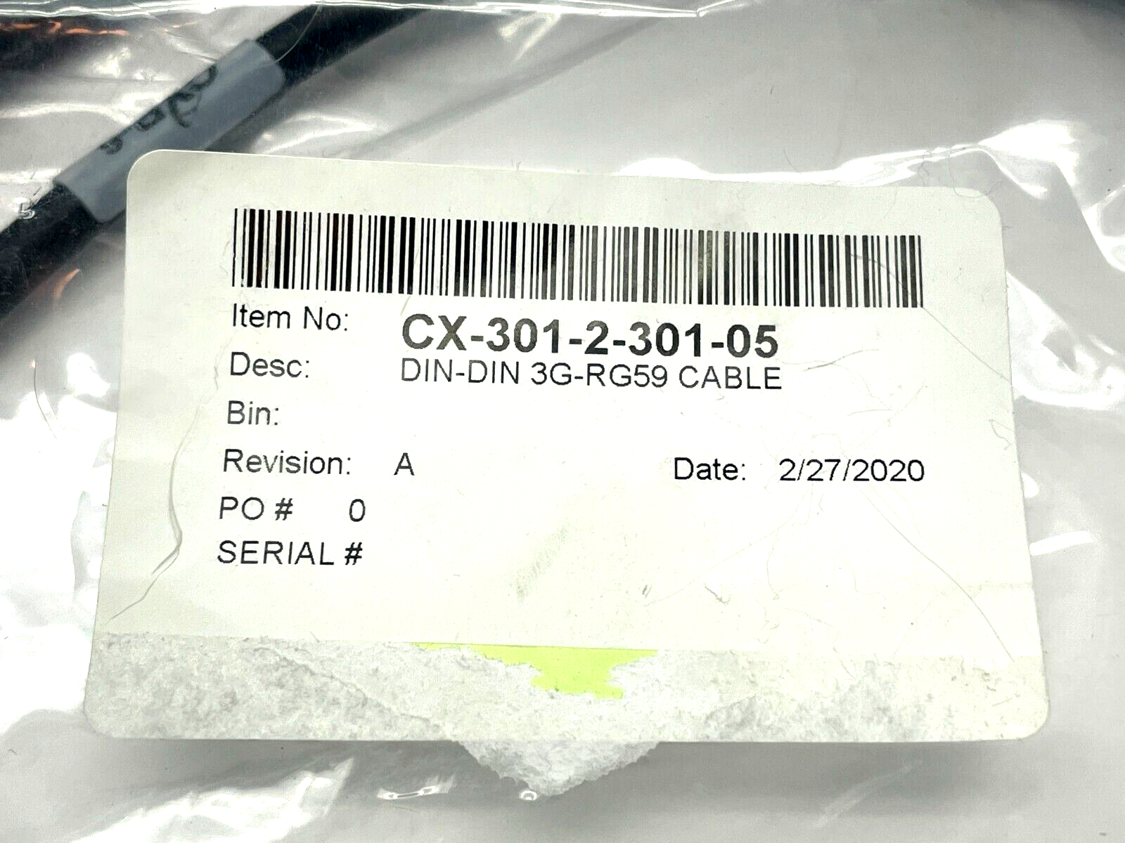 CoaXpress CX-301-2-301-05 Rev. A Machine Vision Cable 5m Length - Maverick Industrial Sales