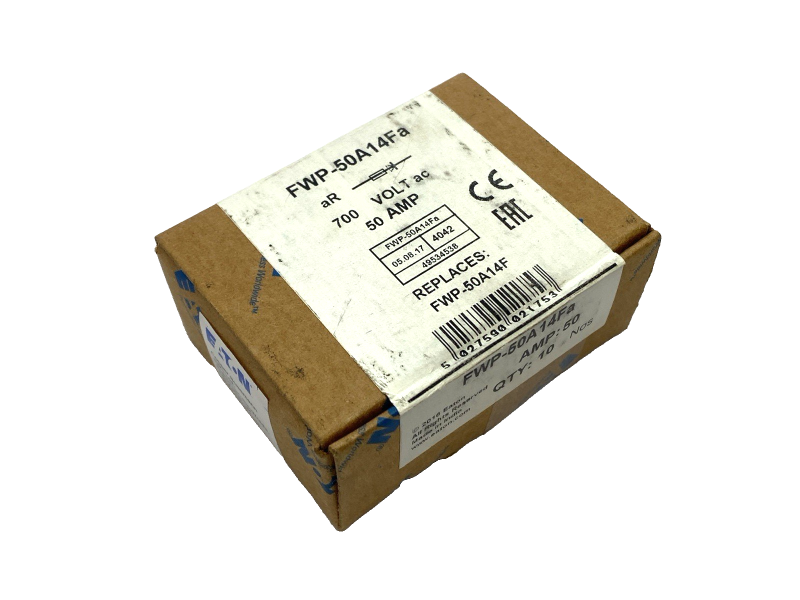 Eaton FWP-50A14Fa High-Speed Semiconductor Fuse 700VAC 50A PACKAGE OF 10 - Maverick Industrial Sales