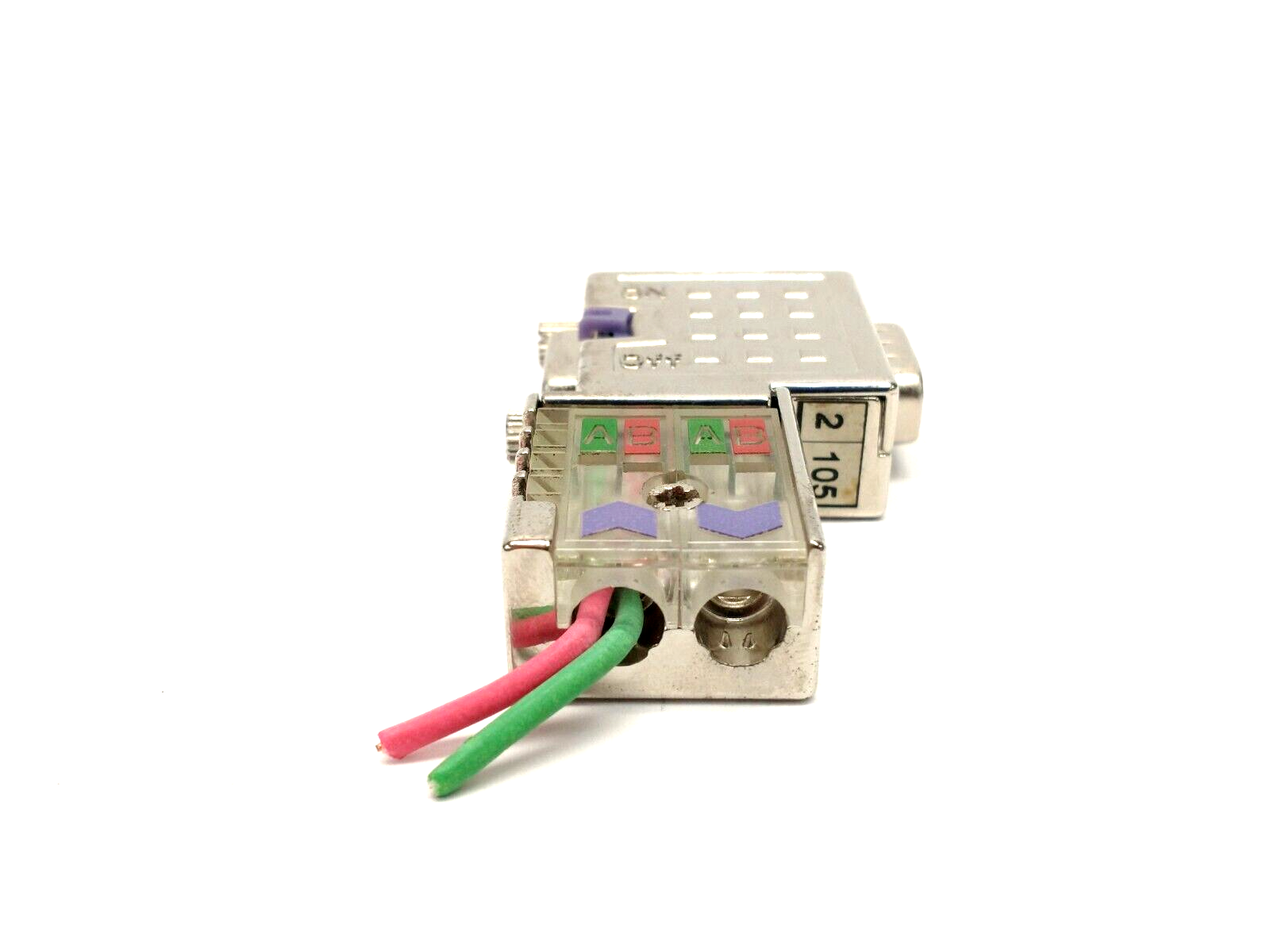 Brad Harrison PA9D01-42 D-Sub Connector w/ LEDs & Programming Port, 90 Degree - Maverick Industrial Sales
