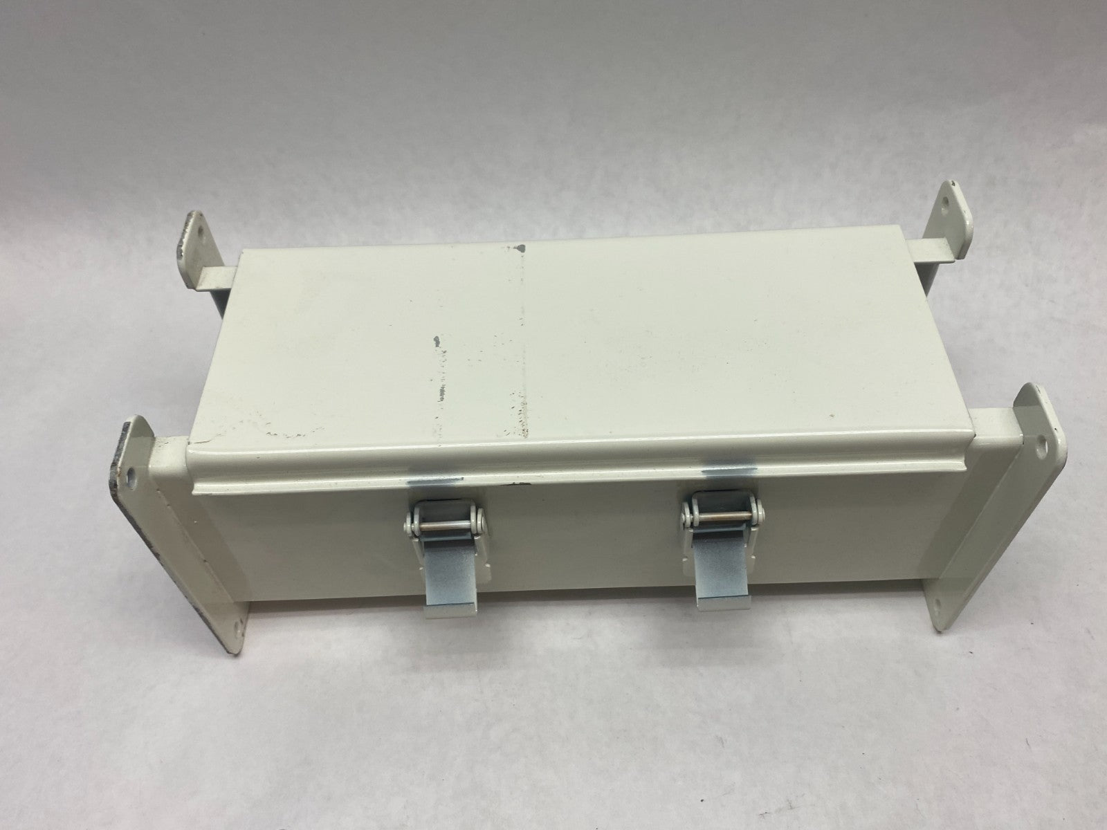 F44L12 | Hoffman nVent Hinged Cover Wireway Section 4 x 4 x 12" PAINTED WHITE - Used - Maverick Industrial Sales