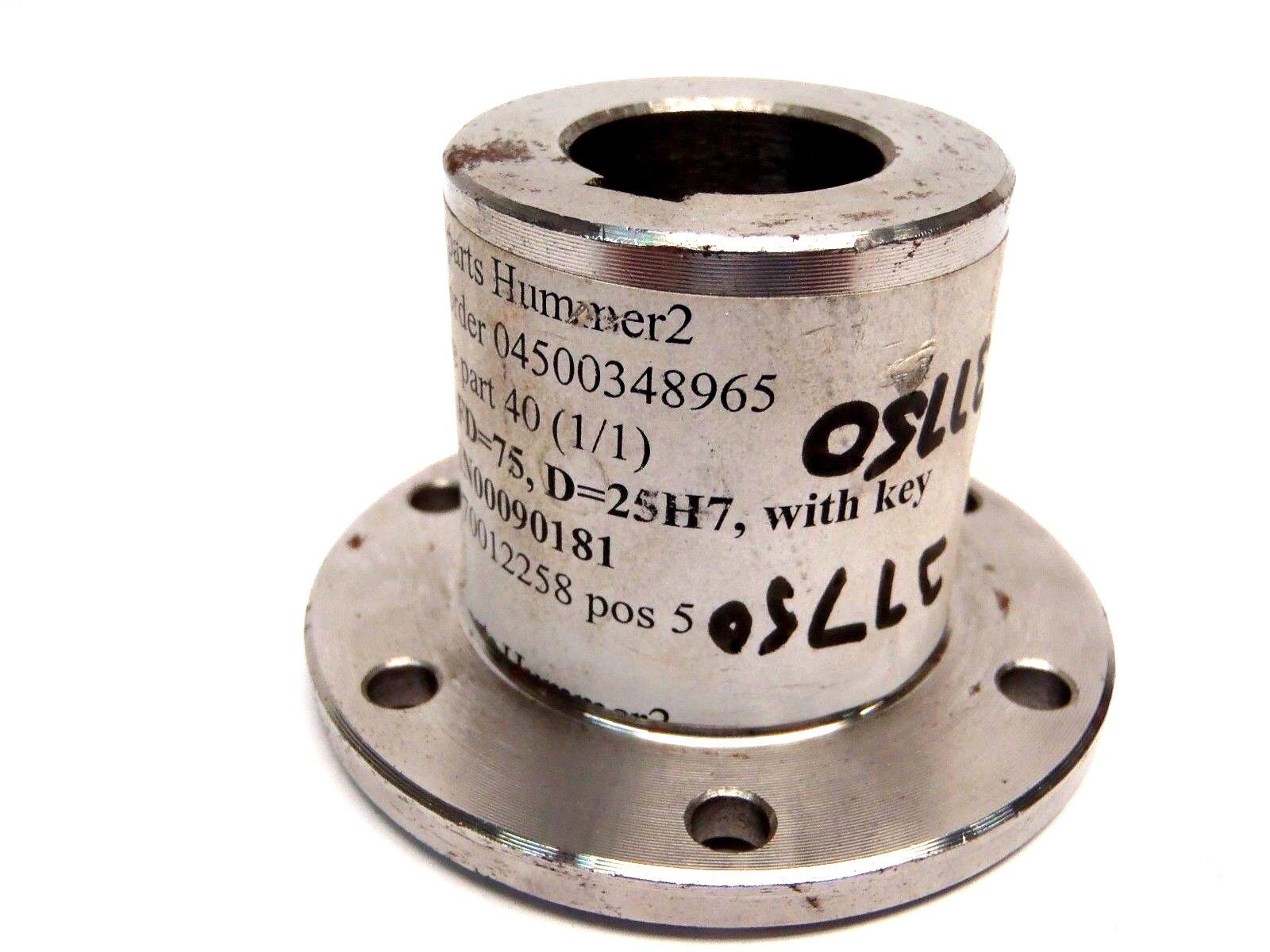 SD Corp 0.107.240 Flange w/ Key DIN 6885/1 75 x 25mm 6 Bolt - Maverick Industrial Sales