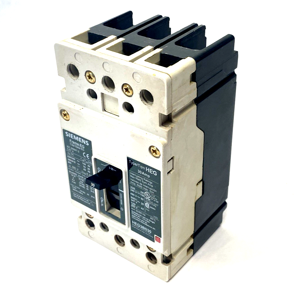 Siemens HEG3B030L Circuit Breaker 30A 3-Pole 65kA At 480V - Maverick Industrial Sales