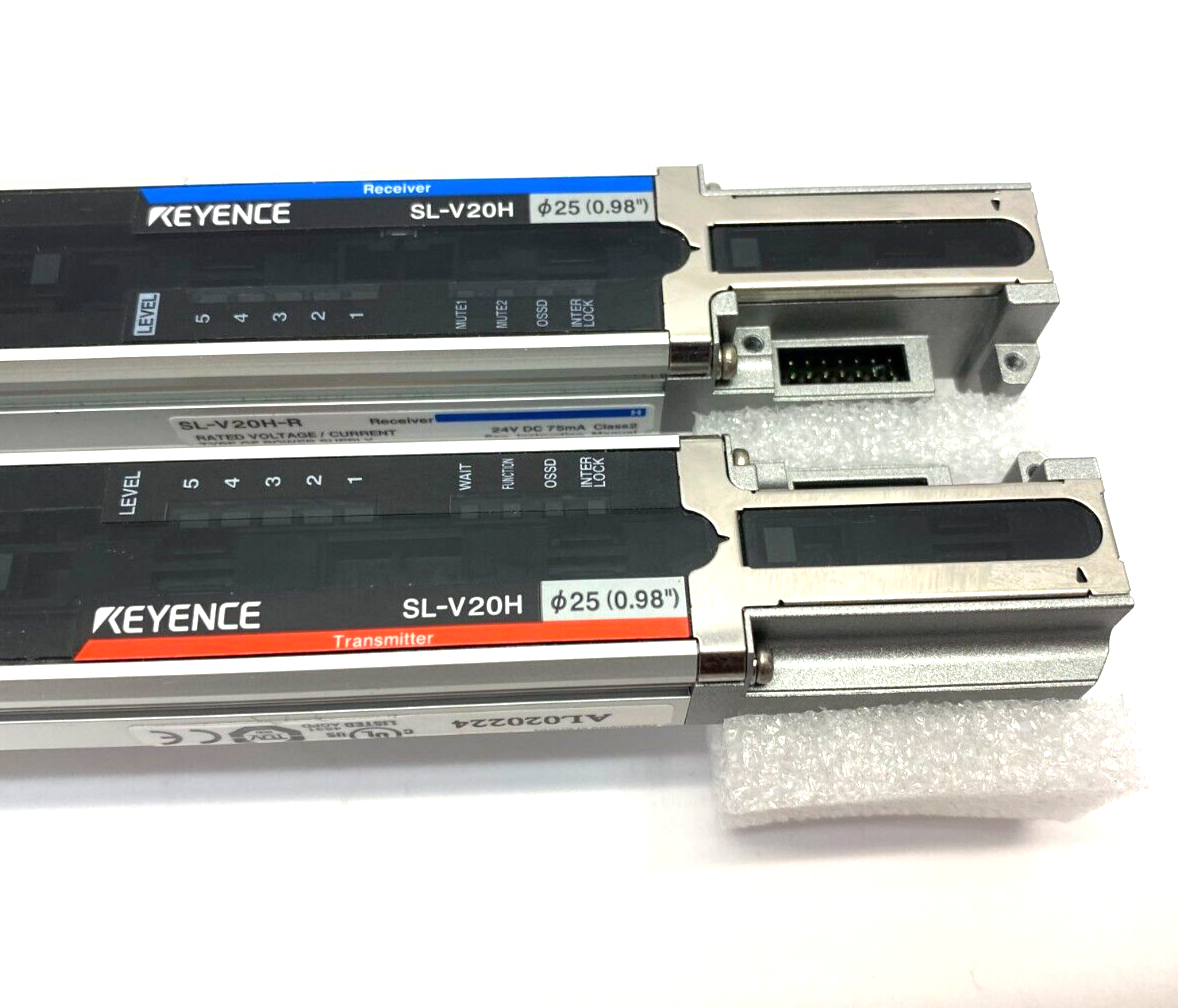 SL-V20H-T, SL-V20H-R | Keyence SL-V20H Light Curtain Set 20 Optical Axes SL-V20H-T/ SL-V20H-R - New – Open box - Maverick Industrial Sales