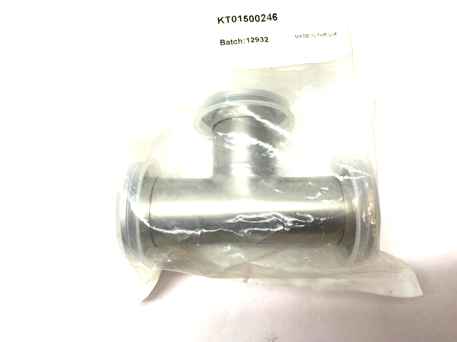 Agilent KT01500246 Stainless Steel Tee Fitting, 2.46" Clearance, NW40 - Maverick Industrial Sales