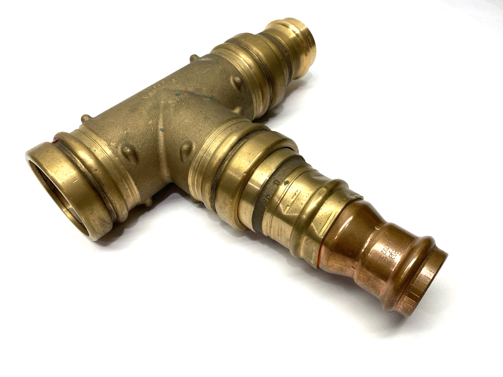 NSF-61 | Viega ProPress Tee Fitting 2-1/2" w/ 2-1/2 x 2" & 2-1/2 x 1-1/2" Reducers - Used - Maverick Industrial Sales