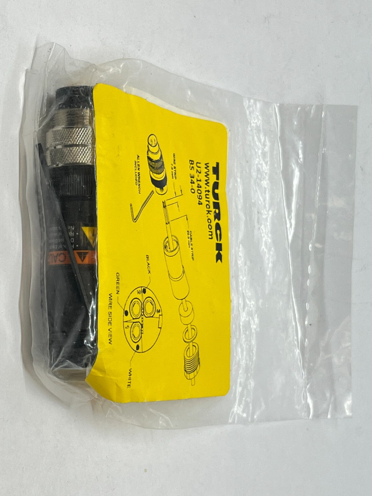 Turck BS 34-0 Straight Male Field-Wireable M16 Connection 3-Pin U2-14094 - Maverick Industrial Sales