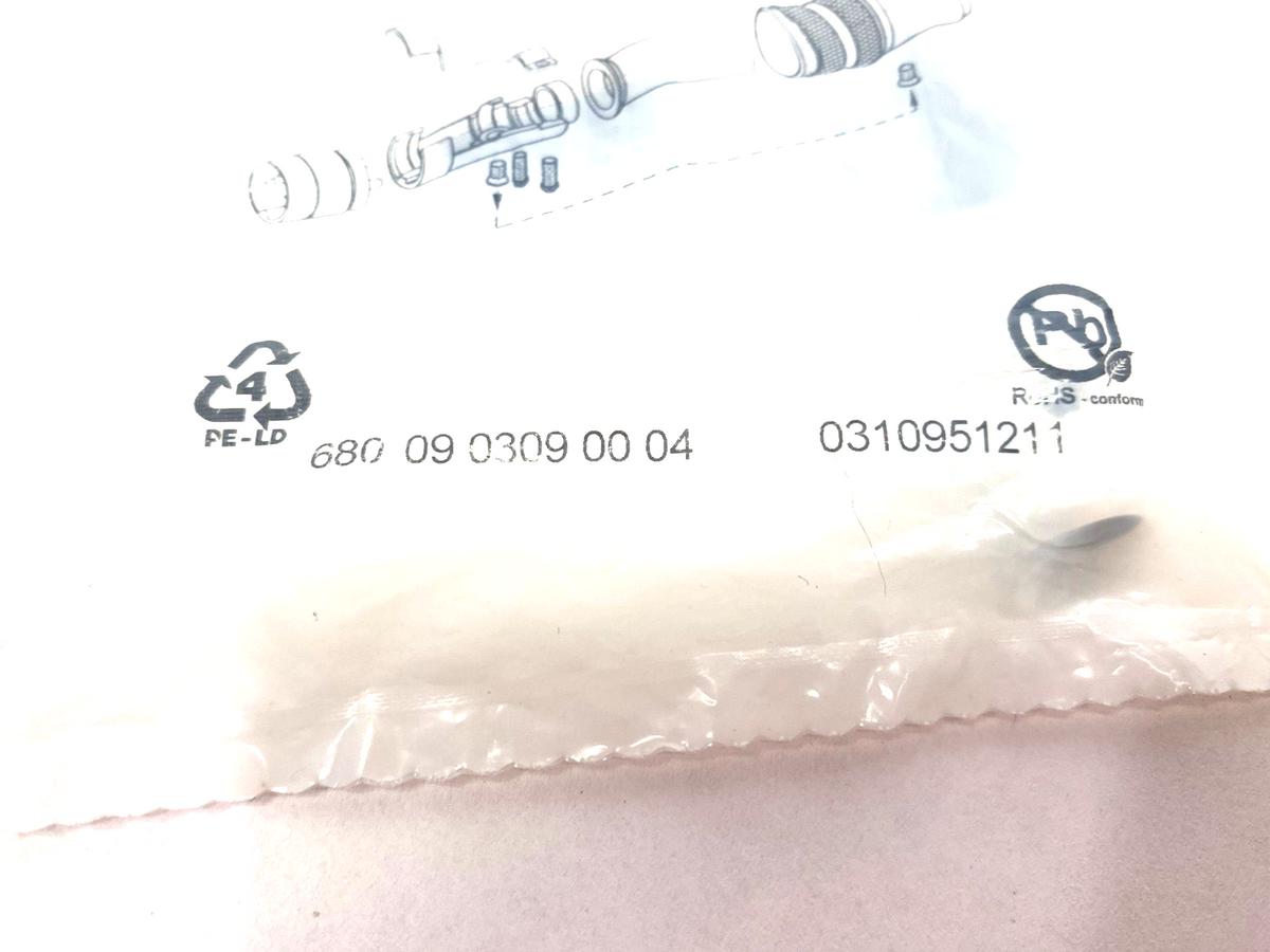 Binder 680 09 309 00 04 M16 Male cable connector, Contacts: 4 (04-a), 3.0-6.0mm - Maverick Industrial Sales