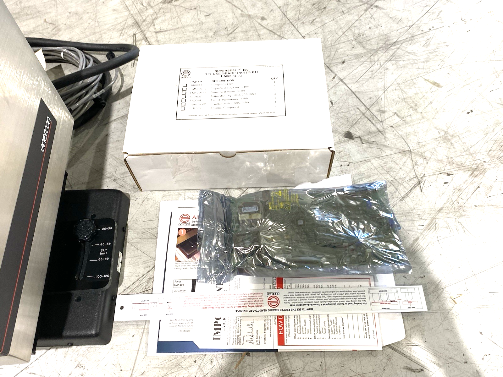 Enercon LM5022-222 Super Seal™ 100 Induction Cap Sealer, w/ Spare Parts Kit - Maverick Industrial Sales