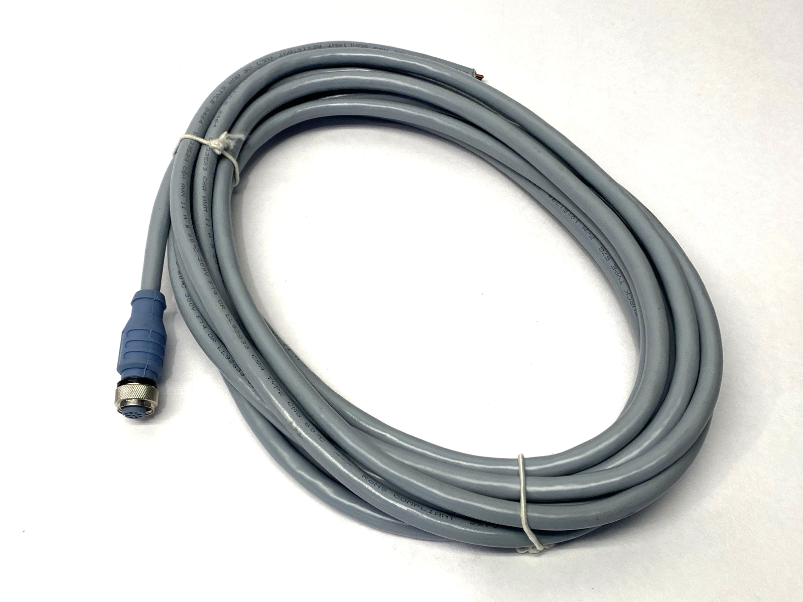 Datalogic CBL-1494-05 Single Ended Connector Cordset M12 5m CUT LEADS - Maverick Industrial Sales