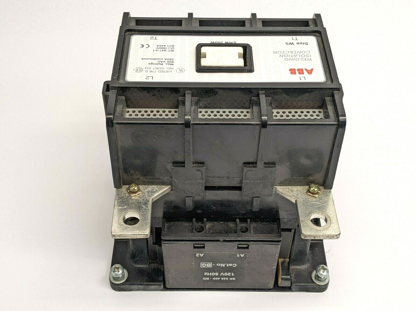 ABB EHW250WC2P-1L Welding Isolation Contactor Size W5, 600 VAC 350A Max - Maverick Industrial Sales