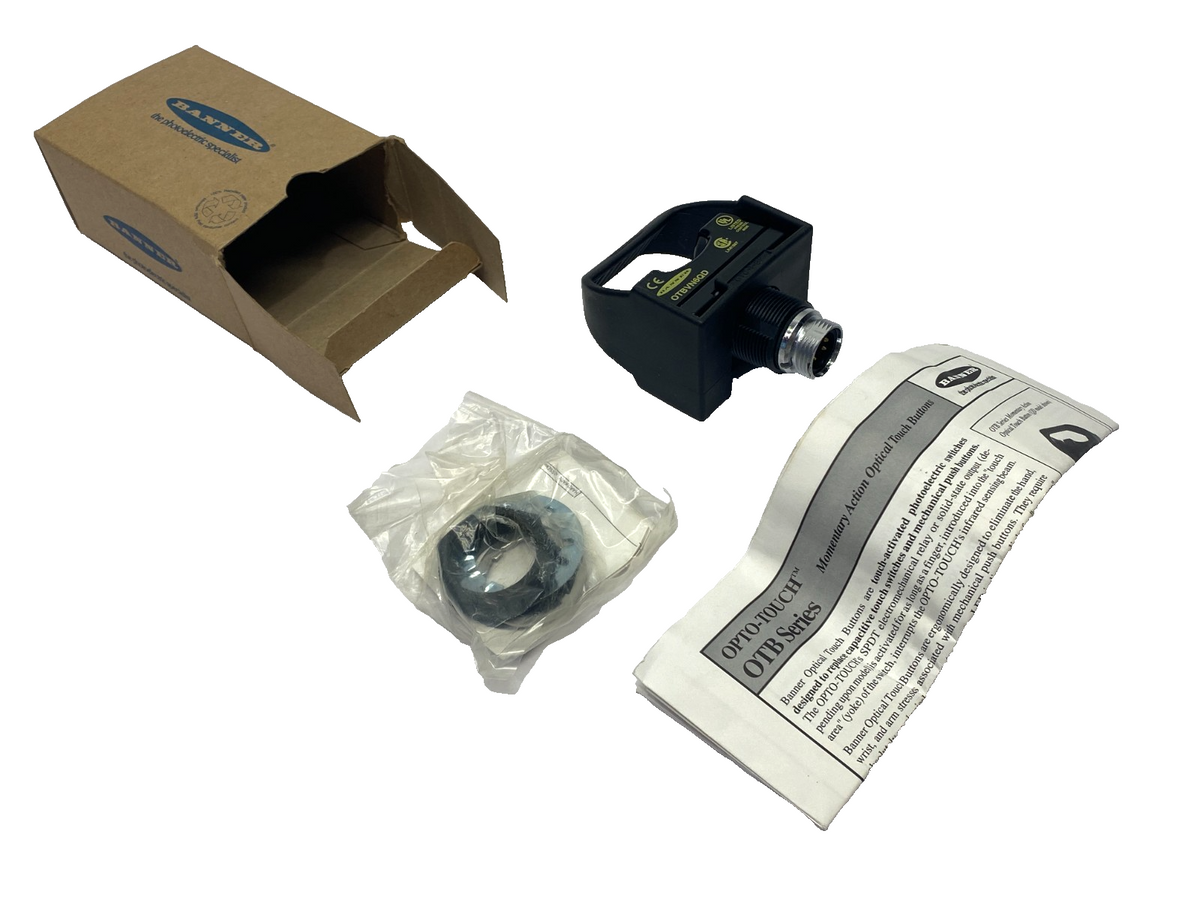 OTBVN6QD | Banner Momentary Action Optical Touch Button w/Black F.C. 28585 - New – Open box - Maverick Industrial Sales