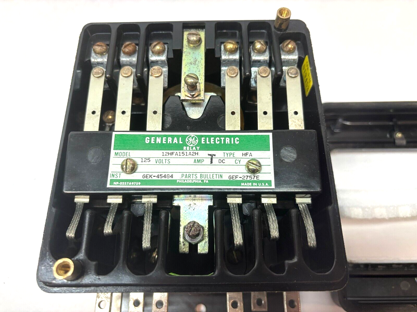 General Electric 12HFA151A2H Relay, HFA, 125V, GEK-45484, GEF-2757E, GE - Maverick Industrial Sales