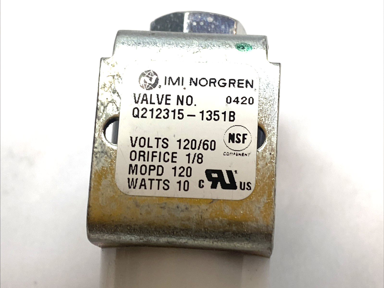 Q212315-1351B | IMI Norgren Solenoid Valve 1/8" NC 120VAC 60Hz - Used - Maverick Industrial Sales