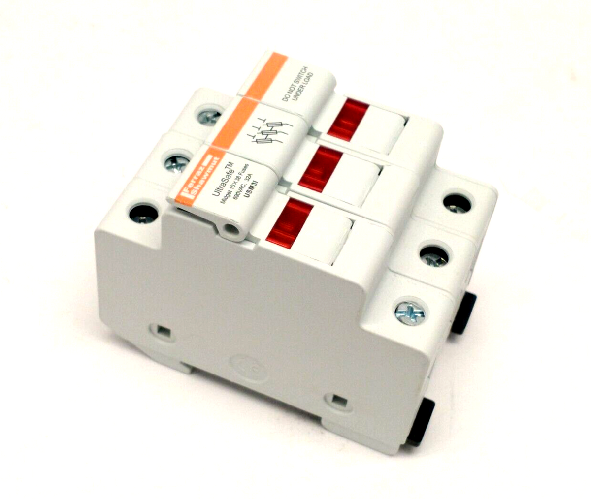Y219073, USM3I | Mersen Ferraz Shawmut USM3I UltraSafe Midget Fuse Holder 30A 600V 3P Y219073 - New – Open box - Maverick Industrial Sales