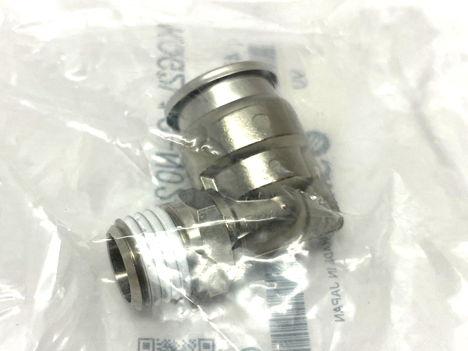 SMC KQG2L13-N02S Elbow Fitting 90-Degree 1/4" NPT Male to 1/2" Tube OD - Maverick Industrial Sales
