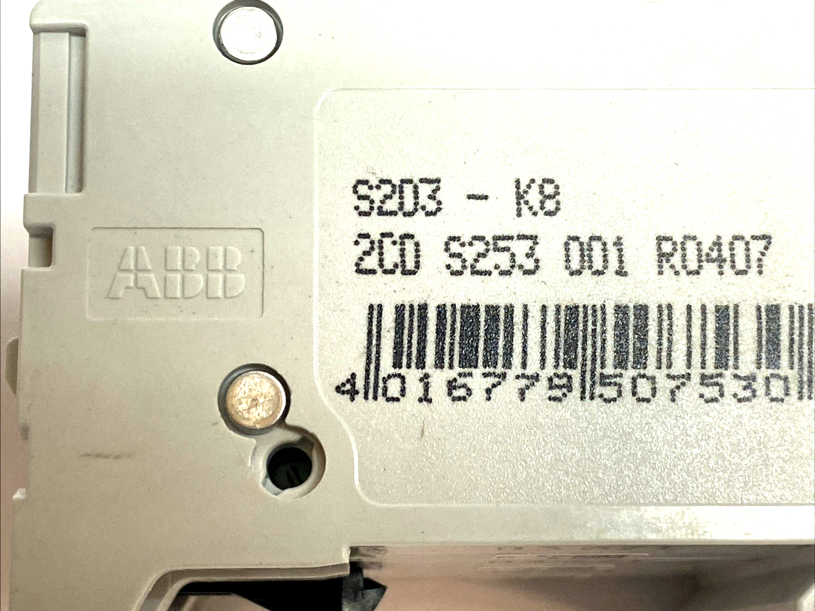 2CDS253001R0407 | ABB S203-K8 MCB 3-Pole 8A Curve K - Used - Maverick Industrial Sales