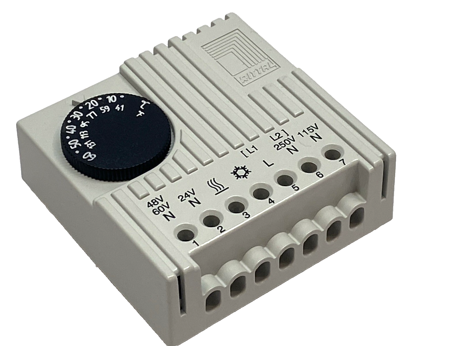 Rittal 3110.000 Internal Enclosure Thermostat 5–60°C 24–230V AC/DC - Maverick Industrial Sales