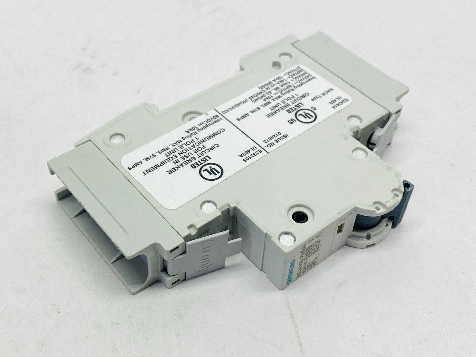 Siemens 5SJ4105-7HG41 Miniature Circuit Breaker 1-Pole 0.5A 240V - Maverick Industrial Sales